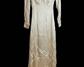Vintage Silk Bias Cut Wedding Gown