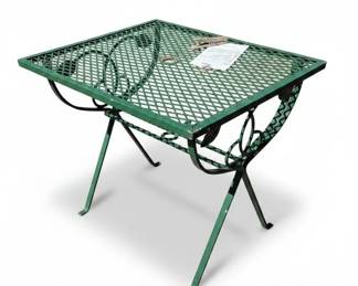 Vintage Salterini Style Wrought Iron Patio Side Table