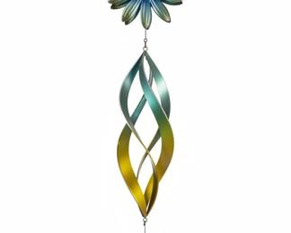 Metal Butterfly and Flower Kinetic Wind Spinner