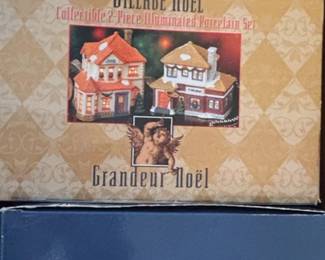 Village Nol Grandeur Nol Collectible Porcelain Illuminated Sets Dickens Keepsake Porcelain Lighted House
