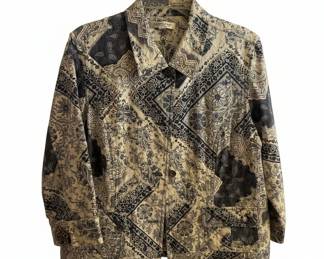 Womens Apparel Lot Polka Dot Tops, Sequin Leotard, Embellished Blouse, and Paisley Jacket fourth image