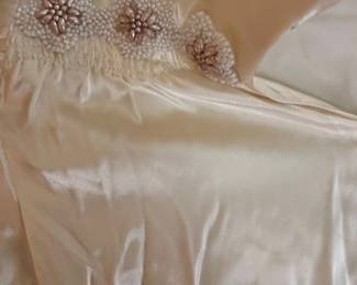 Vintage Silk Bias Cut Wedding Gown second image