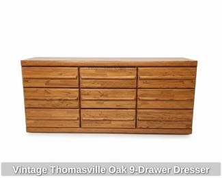 Vintage Thomasville Oak Drawer Dresser