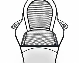 Russell Woodard Style Wrought Iron Patio Chair