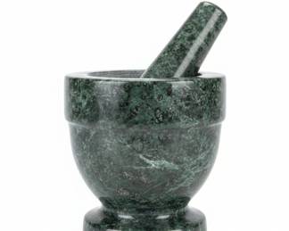 Green Marble Mortar and Pestle Set second image