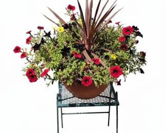 Flower Planter with Metal Stand