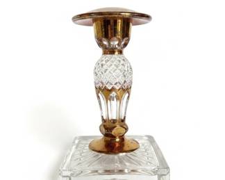 Cut Crystal Glassware Set with Candlestick third image