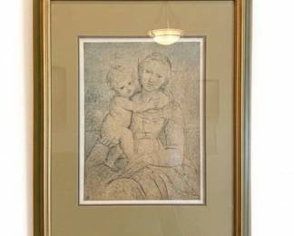 Madonna and Child Drawing by Albrecht Drer