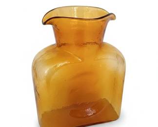 Blenko Glass Amber Vase fifth image