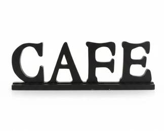 Wooden CAFE Sign
