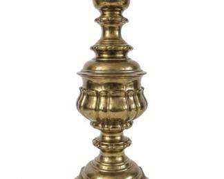 Brass Urn Table Lamp with Mahogany Drawer End Table fourth image
