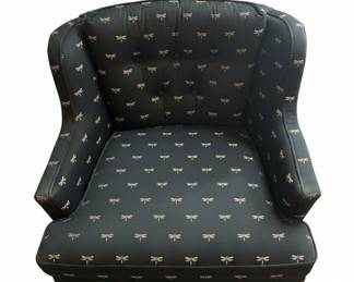 Dragonfly Upholstered Wingback Accent Chairs Pair second image