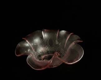 Mikasa Rosella Pink Glass Flower Bowl