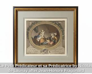 Le Petit Prdicateur et sa Prdicatrice by Nicolas de Launay after JeanHonor Fragonard