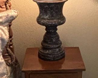 UrnStyle Table Lamp with Distressed Finish second image