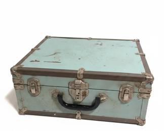 Vintage Metal Luggage Trunk