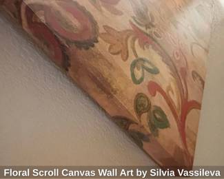 Floral Scroll Canvas Wall Art by Silvia Vassileva second image