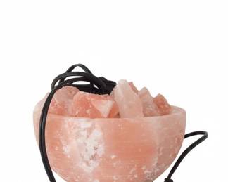 Himalayan Salt Bowl Lamp with Chunks