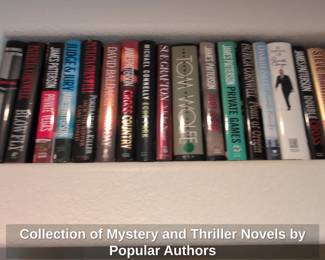 Collection of Mystery and Thriller Novels by Popular Authors