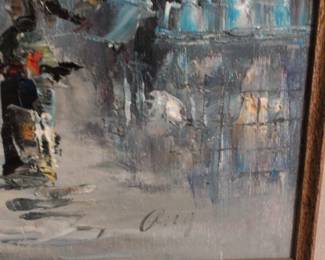 Impressionist Paris Street Scene Oil Painting by Caroline Burnett second image