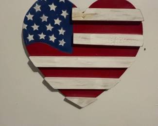 Corrugated Metal American Flag Wall Decor fifth image