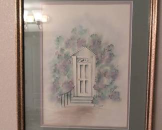 Watercolor Painting of a Doorway by Mimi