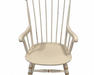 Vintage White Spindle Rocker with Fruit Decals