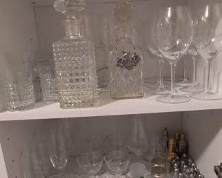 Crystal Decanter Set with Assorted Barware