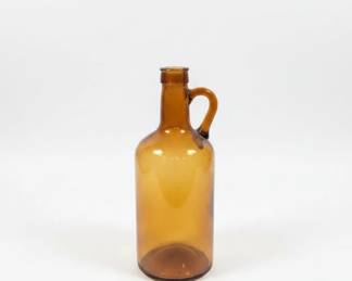 Amber Glass Vase, Mosaic Sphere, and Decorative Tray