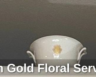 Arnart Creation Gold Floral Serving Pieces Set
