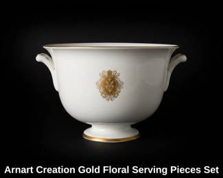 Arnart Creation Gold Floral Serving Pieces Set third image