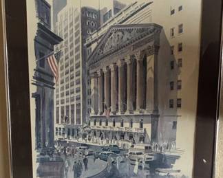 New York Stock Exchange Watercolor by Paul N. Norton
