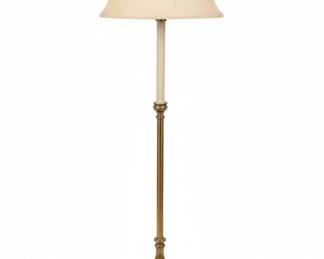Vintage Stiffel Brass Floor Lamp with Fluted Column