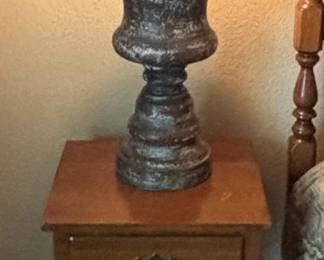 UrnStyle Table Lamp with Distressed Finish
