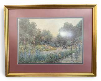 Rainy Day In The Park Paul Sawyier Framed Art Print