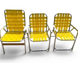 Aluminum Foldable Yellow Lawn Chairs