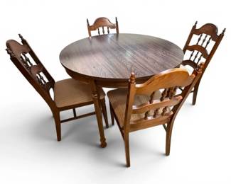Pressed Wooden Kitchen Table  Chairs