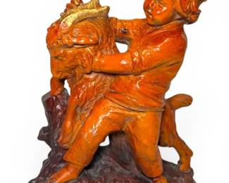 Sculpture of Child  Goat