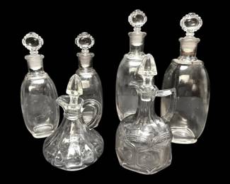 Antique Glass Decanters  Cruets