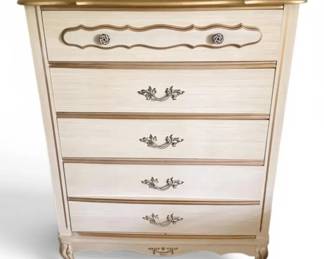 French Provincial Style Vintage Chest Of Drawers