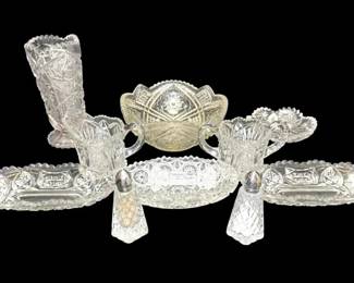 Sawtooth Glass Bowl, Vase, Pitcher, Mug, Salt  Pepper Shakers,  More