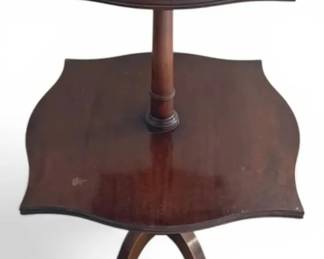 Imperial Mahogany TwoTier Dumbwaiter Table
