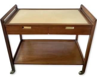 MCM Walnut Bar Cart by Merton Gershun, American of Martinsville
