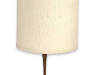 MCM Walnut  Frosted Glass Table Lamp