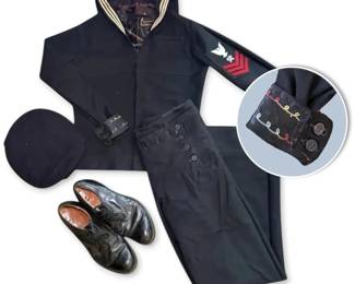 WWII U.S. Navy Cracker Jack Uniform W Liberty Cuffs