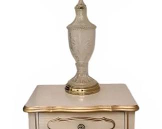 French Provincial Style Vintage Nightstand  Lamp