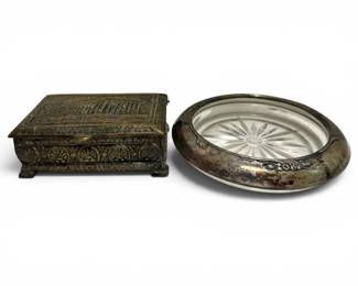 SilverPlated Cigar Box  Ashtray