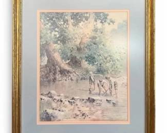 Boyhood Memories Sawyier Framed Art Print