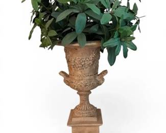 Intricate UrnStyle Plaster Planter