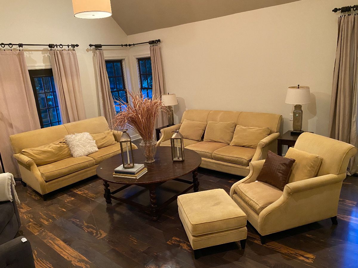 Restoration Hardware Sofa Set w/ Reading Chair & Ottoman